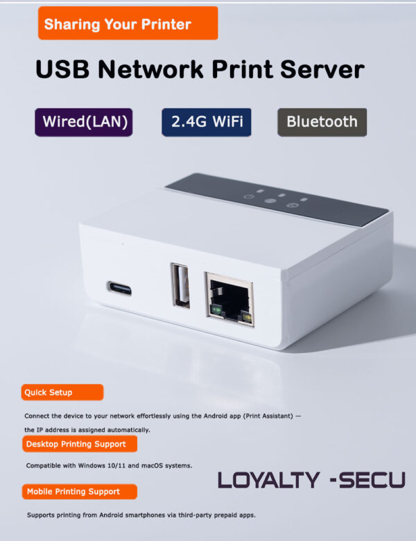 network wifi bluetooth print server manuafacturer