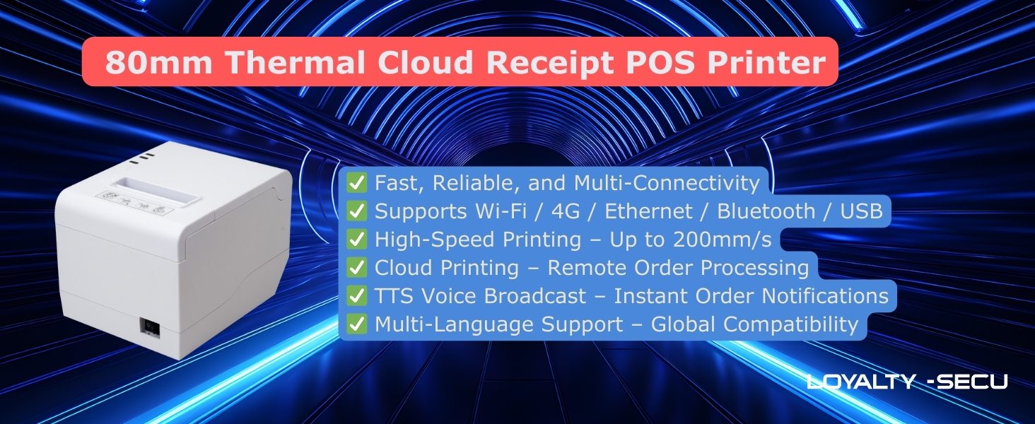 80mm Thermal Cloud Receipt POS Printer LY-TRP-480 Series