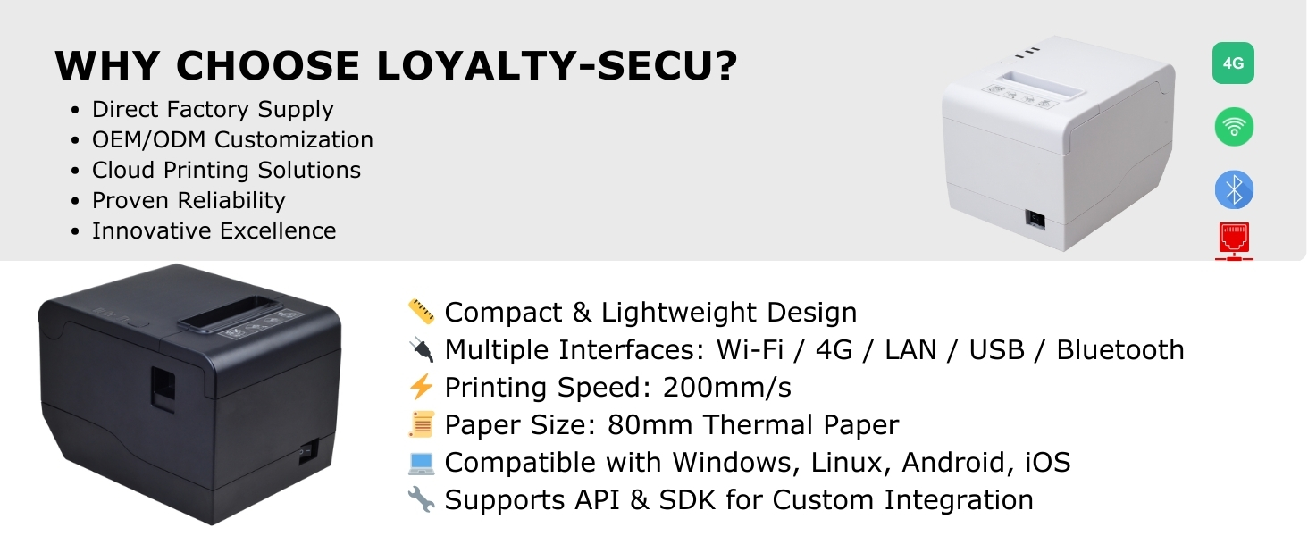 WHY CHOOSE LOYALTY-SECU's receipt printer