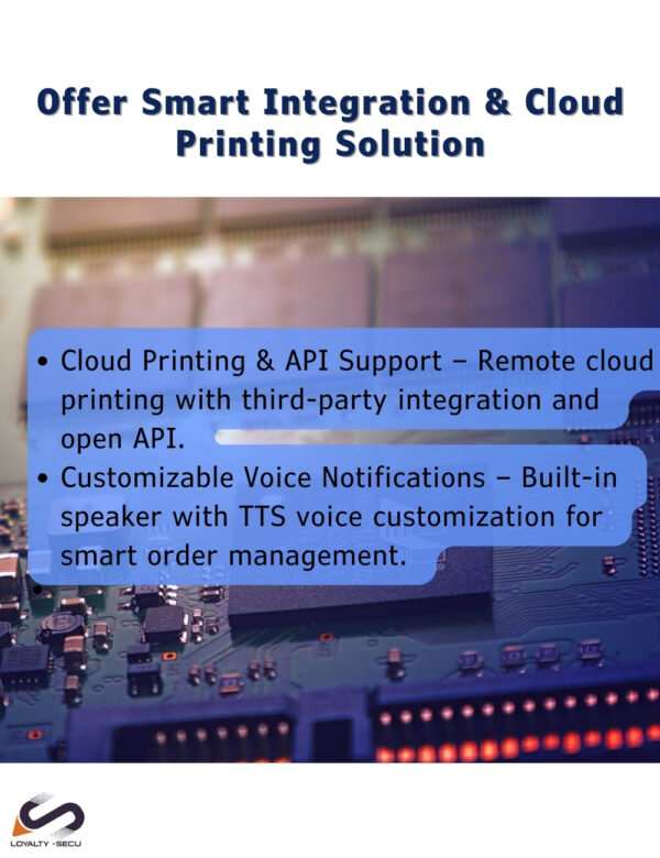 Loyalty-secu receipt printer Offer Smart Integration & Cloud Printing Solution