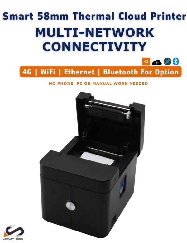 Smart 58mm Thermal Cloud Printer MULTI-NETWORK CONNECTIVITY