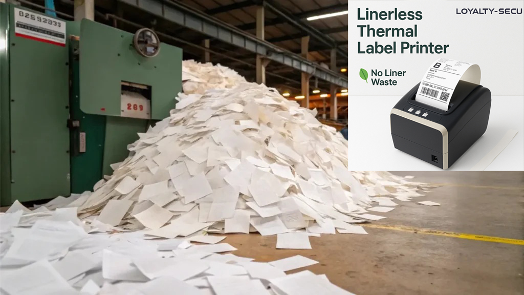 80mm Thermal Linerless Label Printer Eco Friendly Liner Free Printing Solution for Food, Office and Logistics Low Price Linerless Label Printers